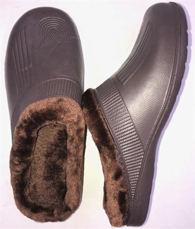 36 Prs Men's Garden Shoes With Fur Lining Perfect for Hospitals, institutions