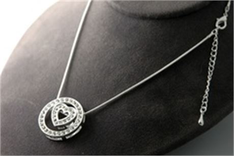 36- Circle of Love Rhinestone Necklace-- $2.75 pcs!