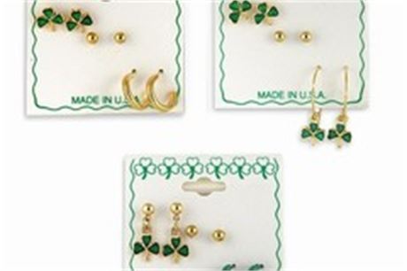 300 prs--St. Patrick Day Earrings-- $ .33 pr