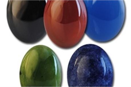 100-- Genuine Semi Precious 25/18mm oval stones $1.25 pcs