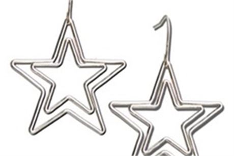 40 prs-- Sterling Silver Lg. Star Earrings-- $2.49 pair