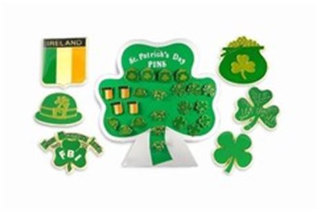 240 pcs- St. Patrick's Day Lapel Pins w/display card- $.40 pcs