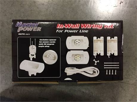 Master Power In-Wall Wiring Kit A, Power Plug with Junction Box