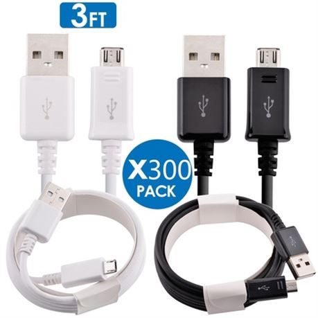 300 x Micro USB Charger Fast Charging Cable Cord For Samsung