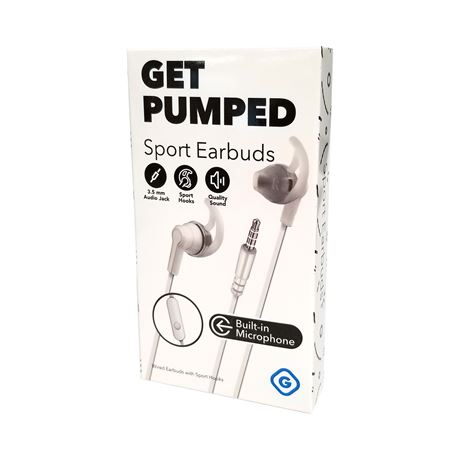 100 GEMS Sports Wired Earbuds  with Microphone