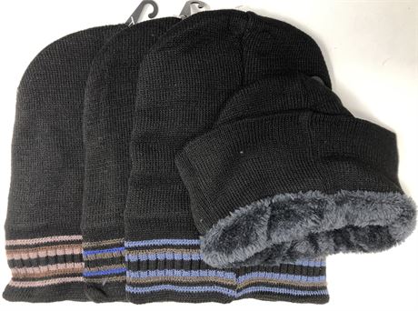 72 unisex beanie winter hat w/Fur lining wholesale lot