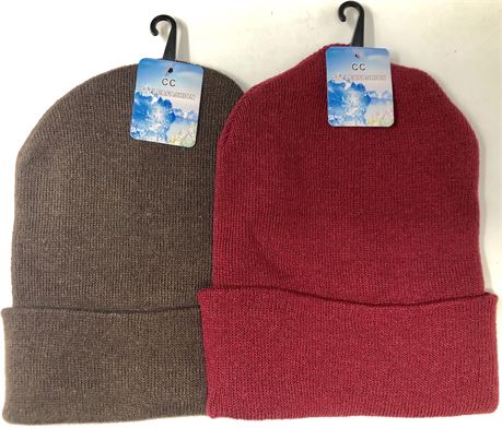 72 unisex winter hats w/cuff