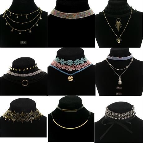 1200 Pieces Assorted Women's Fashion Choker Necklaces