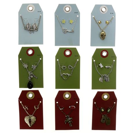 480 Pieces Assorted Women's Fashion Jewelry Grommet Display Card