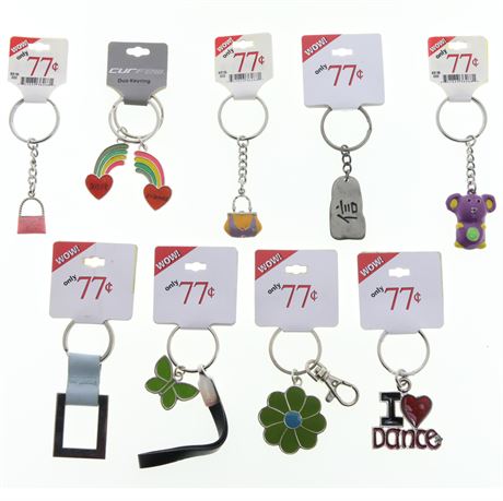 2400 Pieces Assorted Pre-Priced 77-Cent Keychains