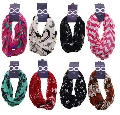 300 Pieces Assorted Women's Infinity Scarves