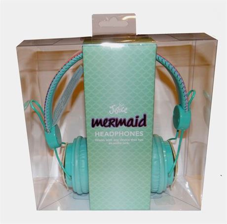 Lot of 12 Pieces - Justice Mermaid Headphones with Seashells Over-The-Ear