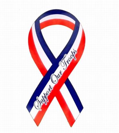 Lot of 3,000 Pieces - Support Our Troops Patriotic 8″ Ribbon Magnets