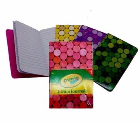 Lot of 288 Packs - Crayola 2-Pack Mini Journals by Hallmark
