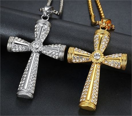 Crosses 50 Pieces Total of half Gold and Rhodium