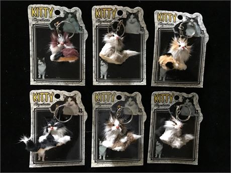 Fuzzy Kitty Cat Keychains For Pet Lovers 432 Pieces