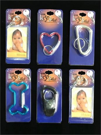 Blister Packaged Carabiner & Picture Frame Key Chains Assorted 360 Pieces
