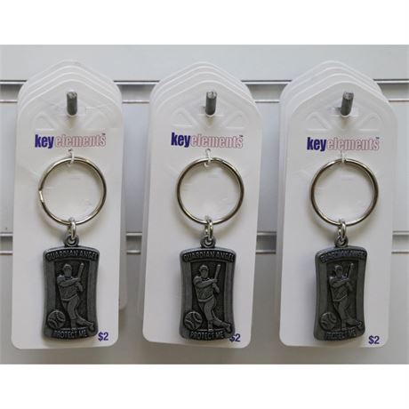 Baseball Sports Themed Guardian Angel Split-Ring Key Chains 600 Pieces