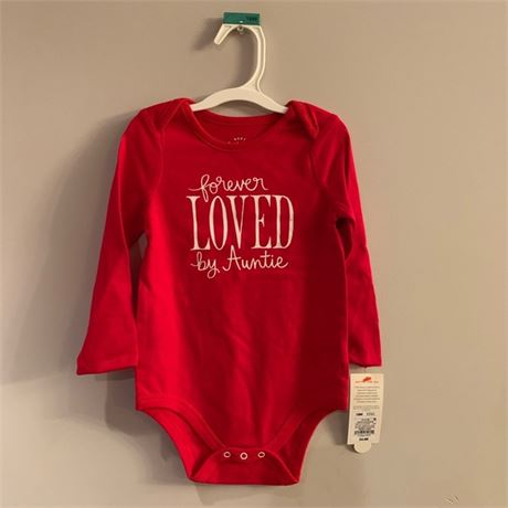 58 Piece Baby Girls’ Long Sleeve Forever Loved Bodysuit Red