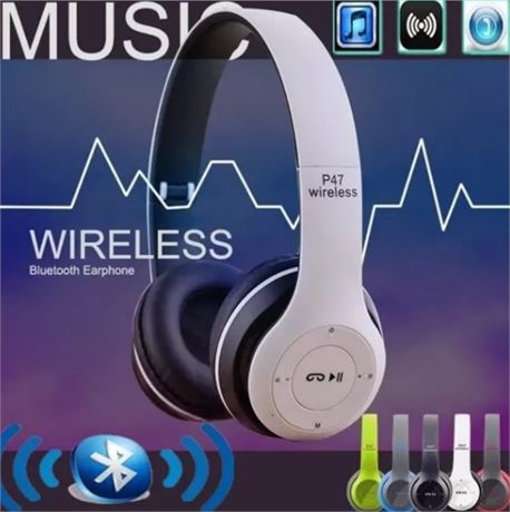 (10) Foldable Wireless  Bluetooth Headphones