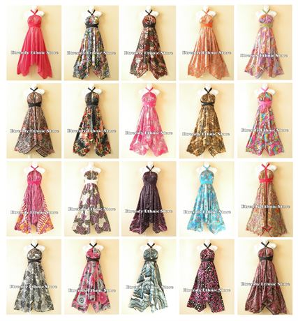 12pcs Wholesale Lot Versatile Silk Multi Wear Scarf Maxi Dresses
