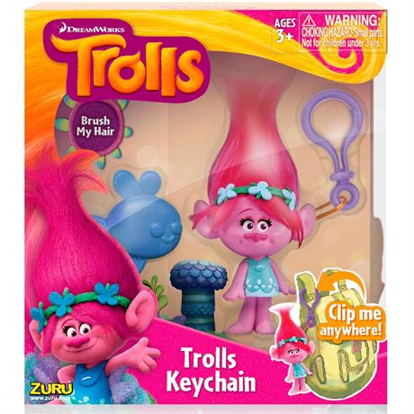 Dreamworks – Trolls Medium Key Chain Toy, Princess Poppy