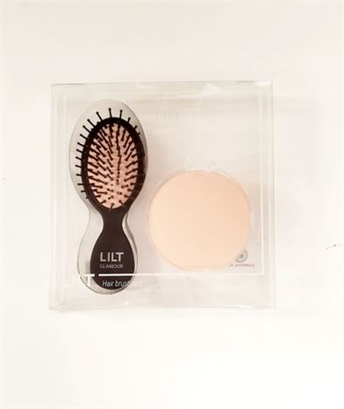 Lilt Beauty 2-Piece Compact Hair Brush & Mirror Gift Set –  #LA012