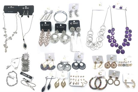 100 Pieces All Charming Charlie Jewelry Necks, Earrings & Bracelet