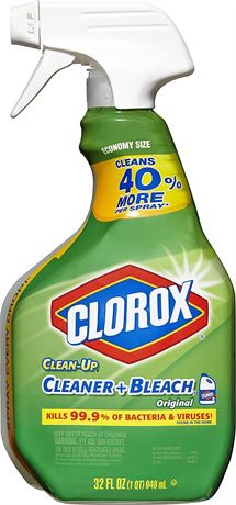 Clorox Clean-Up All Purpose Cleaner w/Bleach, Spray Bottle, Original 32 Fl Oz