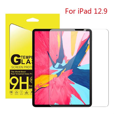 50 New iPad Pro 12.9 Tempered Glass Screen Protectors w Retail Packge
