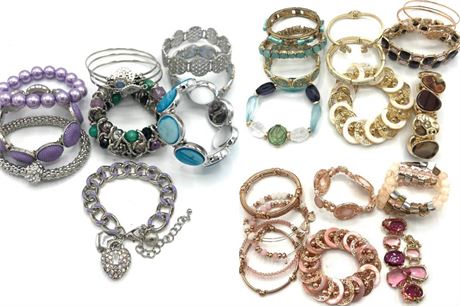50 PIECES Boutique Bracelets Great Mix & Variety