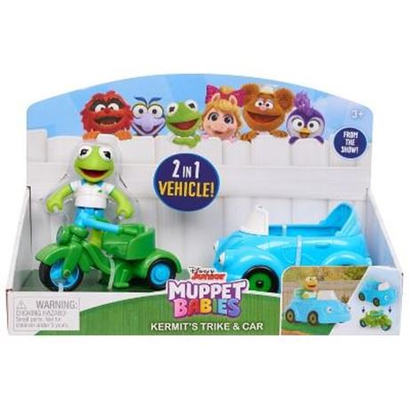 20 Disney Junior Muppet Babies Kermit's Trike & Car Set