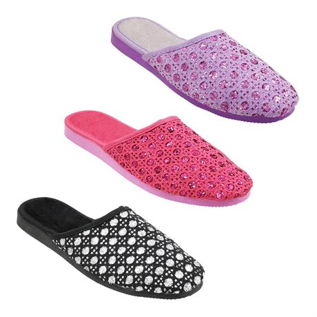 Women's Sequin Slippers - 5506