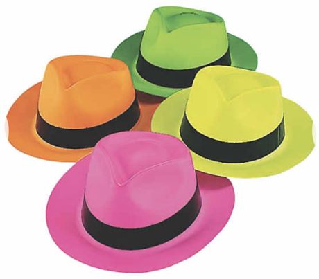 48 pcs of 22” plastic mafia style party hats