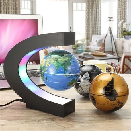 Floating Magnetic Levitation Globe LED World Map