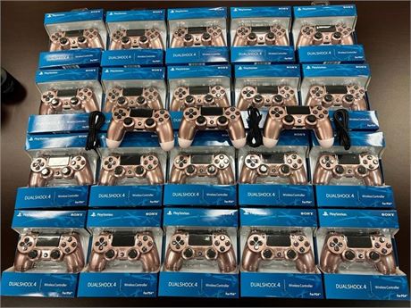 Lot of 50 playstation 4 dualshock 4   controllers - ROSE GOLD