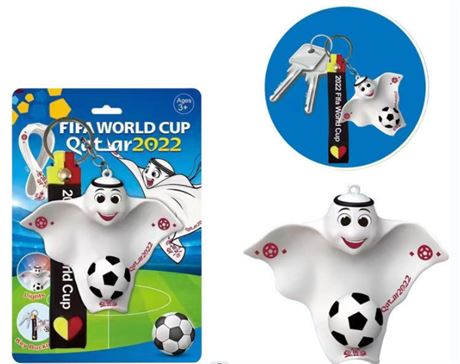 30pcs Qatar Football World Cup Mascot Cloak Doll Key Chain