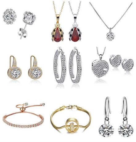 50 Pieces Asst Swarovski Elements Jewelry - Wholesale