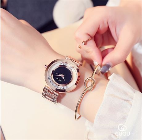5pcs Glitter Diamond Watch Women Watches Luxury Rhinestone Women's Watches