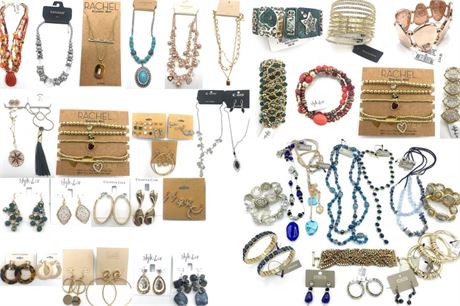 50 pieces 50 Different Brand Names of Jewelry $1,500.00 Retail