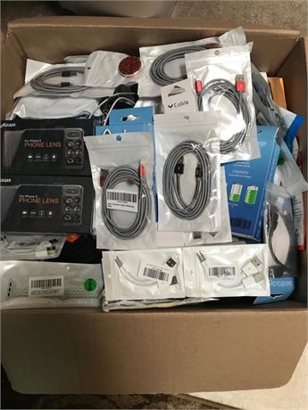 Apple & Android cable, Wall plug, Headphones and more assessories Lot - 250+